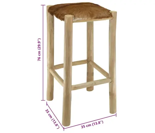 Bāra Krēsls, Kazāda Un Masīvs Tīkkoks Vidaxl