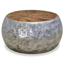 Kafijas Galdiņš, 60X60X30 Cm, Alumīnijs, Tīkkoks  Vidaxl