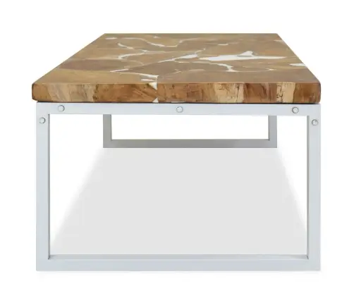 Kohvilaud Tugevast Tiigipuidust Ja Vaigust 110 X 60 X 40 Cm Kohvilaud Tugevast Tiigipuidust Ja Vaigust 110 X 60 X 40 Cm