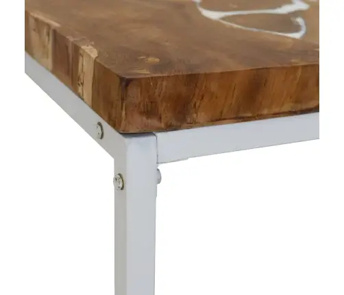 Kohvilaud Tugevast Tiigipuidust Ja Vaigust 110 X 60 X 40 Cm Kohvilaud Tugevast Tiigipuidust Ja Vaigust 110 X 60 X 40 Cm