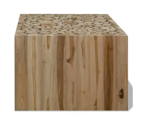 Kafijas Galdiņš, Dabīgs Tīkkoks, 50X50X35 Cm Vidaxl