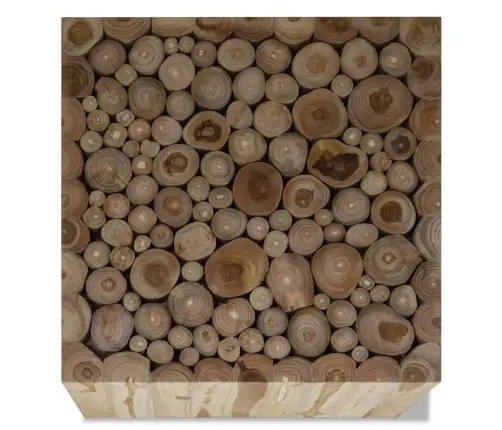 Kafijas Galdiņš, Dabīgs Tīkkoks, 50X50X35 Cm Vidaxl