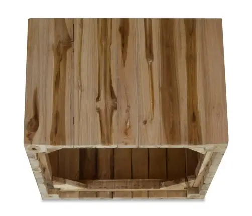 Kafijas Galdiņš, Dabīgs Tīkkoks, 50X50X35 Cm Vidaxl