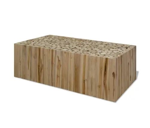 Kafijas Galdiņš, Dabīgs Tīkkoks, 90X50X30 Cm Vidaxl