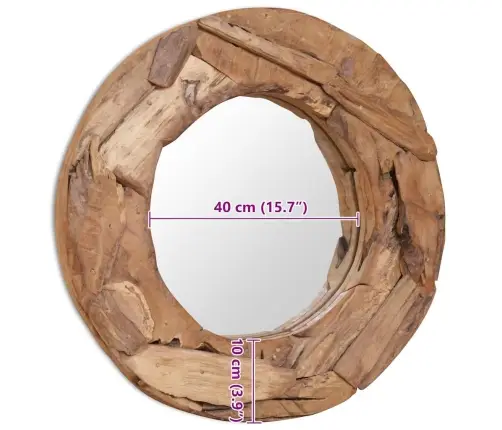 Dekoratīvs Spogulis, 60 Cm, Apaļš Vidaxl