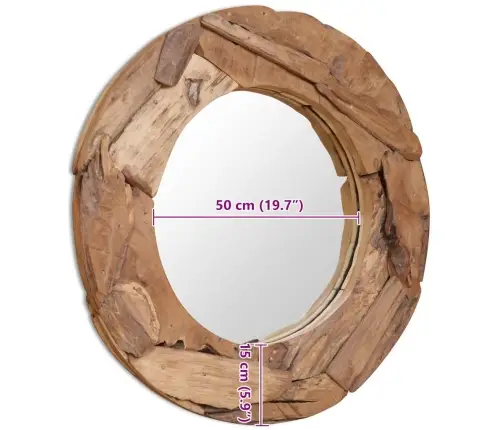 Dekoratīvs Spogulis, 80 Cm, Apaļš Vidaxl