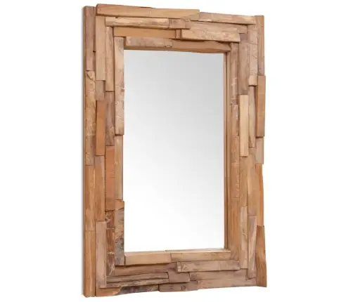 Dekoratiivpeegel, Tiikpuust, 90 X 60 cm Kandiline Dekoratiivpeegel, Tiikpuust, 90 X 60 cm Kandiline