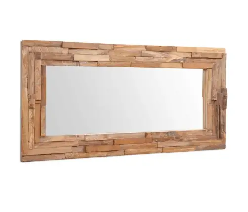 Dekoratiivpeegel, Tiikpuust, 120 X 60 cm Kandiline