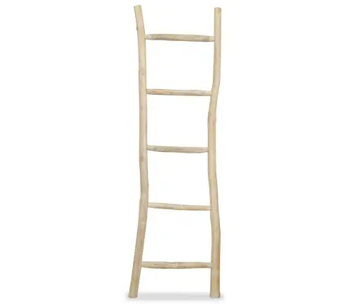 Dvieļu Turētājs, 5 Šķērskoki, 45X150 Cm, Dabīgā Krāsā, Tīkkoks Vidaxl