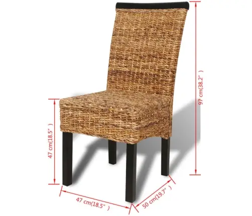 Virtuves Krēsli, 6 Gab., Abaka Un Mango Masīvkoks Vidaxl