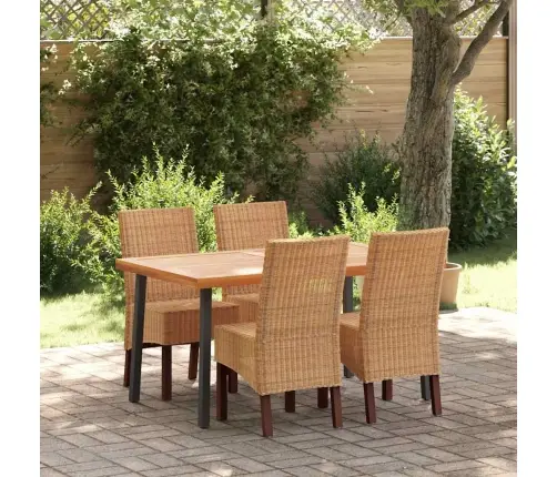 Söögitoolid 4 Tk, Pruun, Naturaalne Rotang