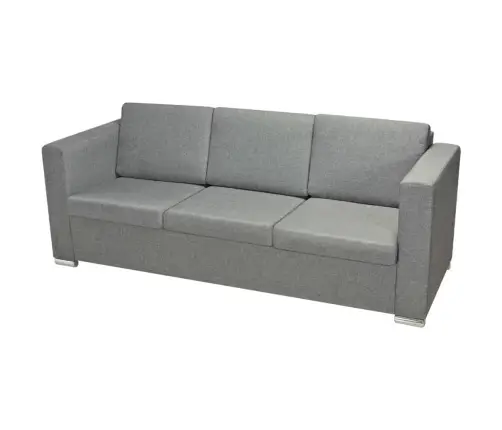 Dīvāni, 2 Gab., Gaiši Pelēks Audums  Vidaxl