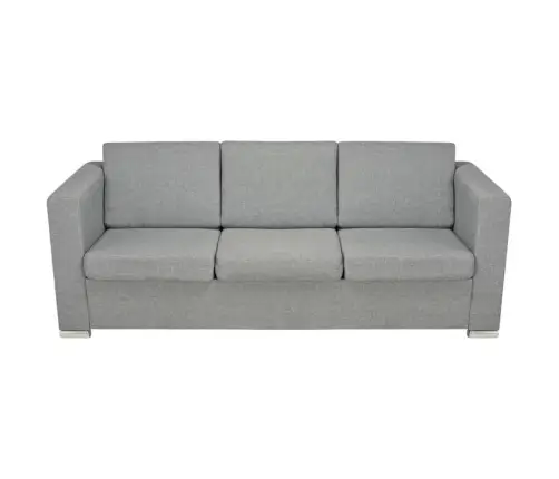 Dīvāni, 3 Gab., Gaiši Pelēks Audums  Vidaxl