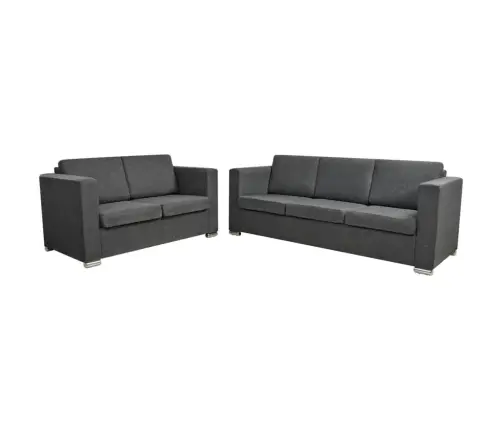 Dīvāni, 2 Gab., Tumši Pelēks Audums  Vidaxl