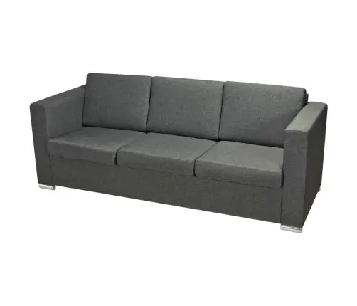 Dīvāni, 3 Gab., Tumši Pelēks Audums  Vidaxl