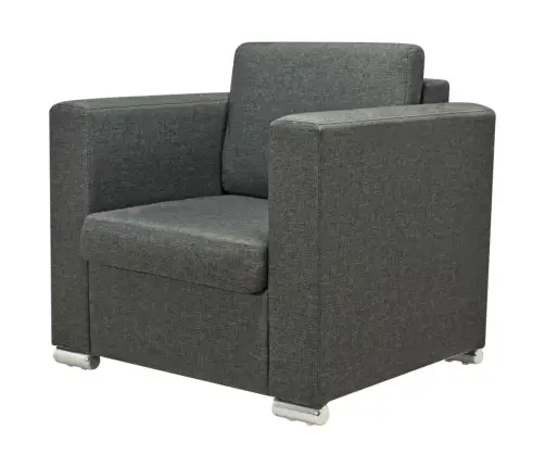 Dīvāni, 3 Gab., Tumši Pelēks Audums  Vidaxl