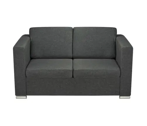 Dīvāni, 3 Gab., Tumši Pelēks Audums  Vidaxl