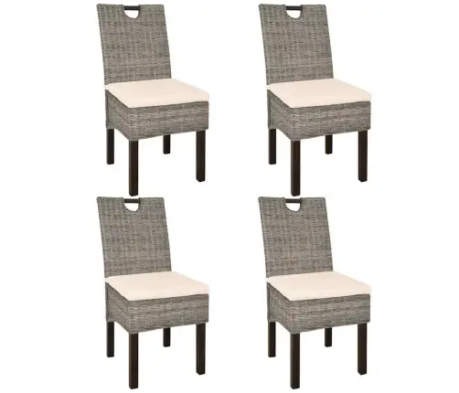 Virtuves Krēsli, 4 Gab., Kubu Rotangpalma, Mango Koks Vidaxl