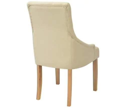 Söögitoolid 4 Tk, Kreemjasvalge, Kangast