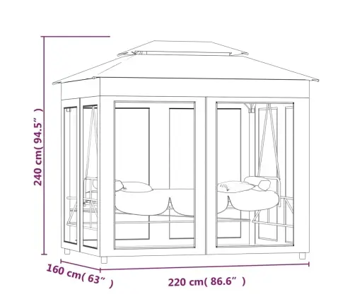 Pavėsinė/Sūpynės, Kreminės Spalvos