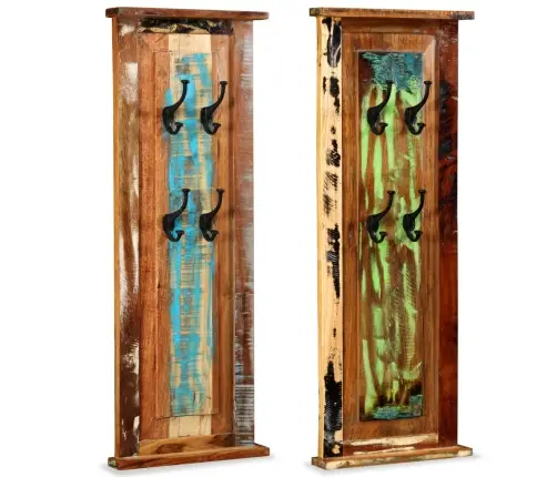 Riidenagid 2 Tk, Taastatud Puidust, 38 X 100 Cm