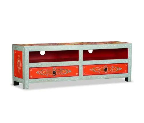 Tv Skapītis, Mango Masīvkoks, Apgleznots Vidaxl