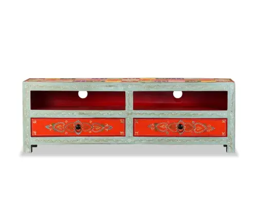 Tv Skapītis, Mango Masīvkoks, Apgleznots Vidaxl