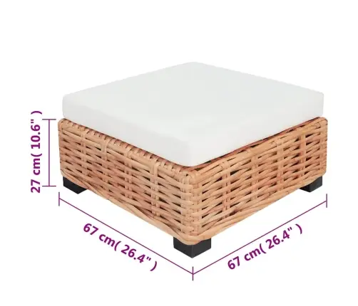 Dīvānu Komplekts, 18 Daļas, Dabīga Rotangpalma Vidaxl