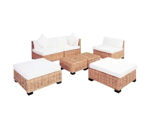 Dīvānu Komplekts, 18 Daļas, Dabīga Rotangpalma Vidaxl