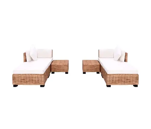 Dīvānu Komplekts, 16 Daļas, Dabīga Rotangpalma Vidaxl