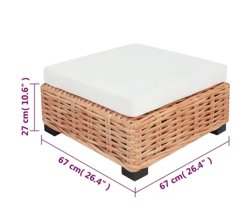 Dīvānu Komplekts, 14 Daļas, Dabīga Rotangpalma Vidaxl