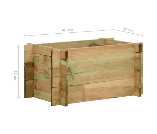 Dārza Stādu Kaste, 40 Cm, Impregnēts Priedes Koks Vidaxl