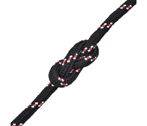 Pietauvošanās Virve, 12 Mm, 50 M, Polipropilēns, Melna Vidaxl
