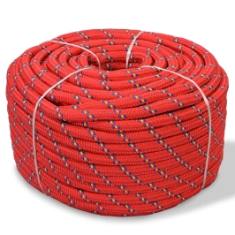 Pietauvošanās Virve, 10 Mm, 50 M, Polipropilēns, Sarkana Vidaxl