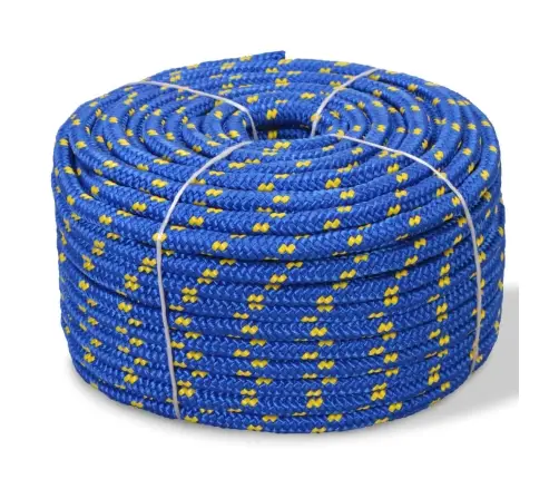 Pietauvošanās Virve, 8 Mm, 100 M, Polipropilēns, Zila Vidaxl