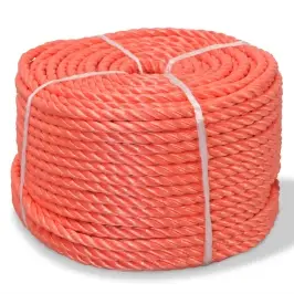 Vīta Virve, 10 Mm, 100 M, Polipropilēns, Oranža Vidaxl