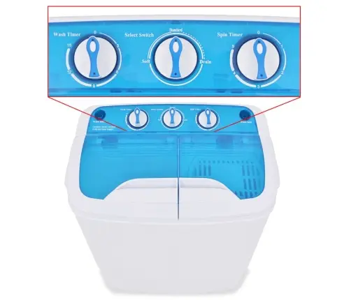 Mini Veļasmašīna, 5,6 Kg, Divi Kubli Vidaxl