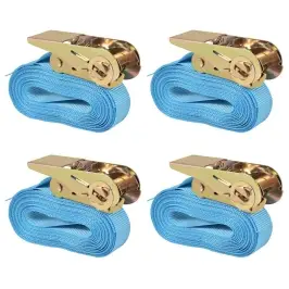 Kravu Stiprināšanas Siksna, 4 Gab., 0,8 T, 6Mx25Mm, Zila Vidaxl