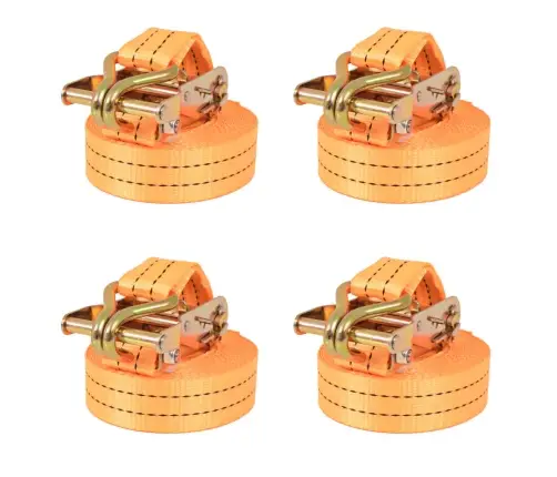 Reketo Tvirtinamieji Dirželiai, 4Vnt., 1T., 6Mx38Mm, Oranž.