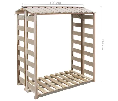 Malkas Nojume, 150X90X176 Cm, Impregnēts Priedes Koks Vidaxl