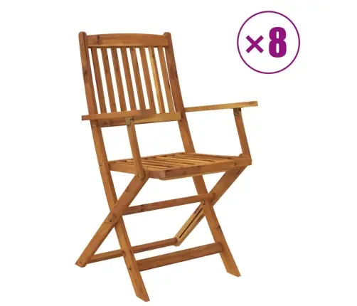 9-Osaline Kokkupandav Aiamööblikomplekt, Akaatsiapuit