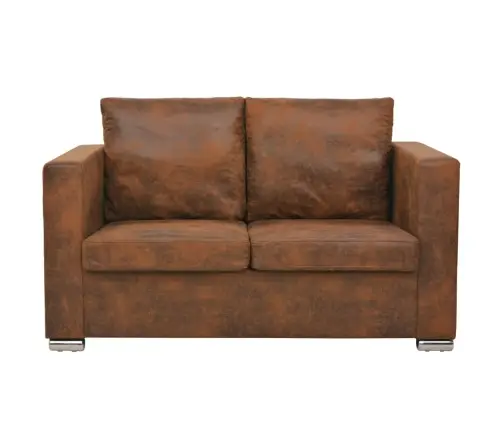 Dvivietė Sofa, 137X73X82cm Dirbtinė Zomšos Oda
