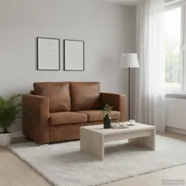 Dvivietė Sofa, 137X73X82cm Dirbtinė Zomšos Oda