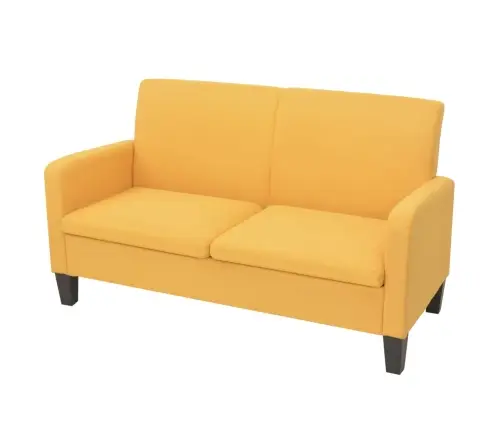 Dīvāns, Divvietīgs, 135X65X76 Cm, Dzeltens Vidaxl