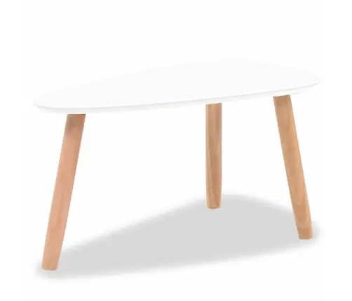 Kafijas Galdiņu Komplekts, 2 Gab., Priedes Masīvkoks, Balti  Vidaxl