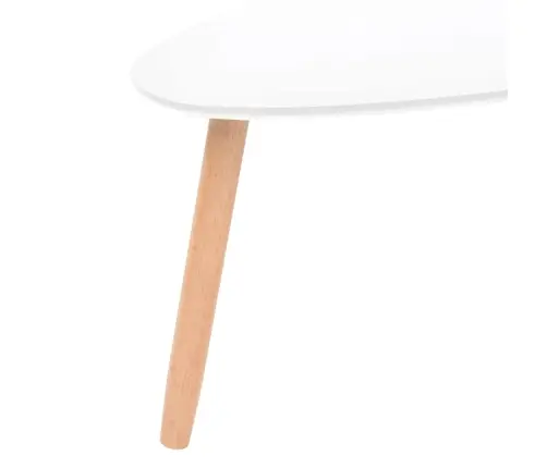 Kafijas Galdiņu Komplekts, 2 Gab., Priedes Masīvkoks, Balti  Vidaxl