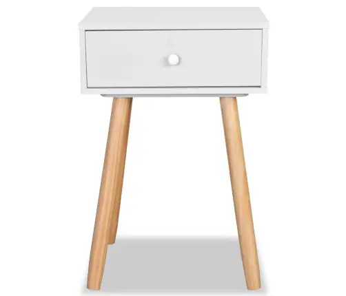 Naktiniai Staliukai, 2Vnt., Pušies Mediena, 40X30X61cm Balti Naktiniai Staliukai, 2Vnt., Pušies Mediena, 40X30X61cm Balti