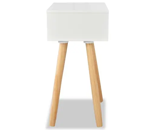 Naktiniai Staliukai, 2Vnt., Pušies Mediena, 40X30X61cm Balti Naktiniai Staliukai, 2Vnt., Pušies Mediena, 40X30X61cm Balti