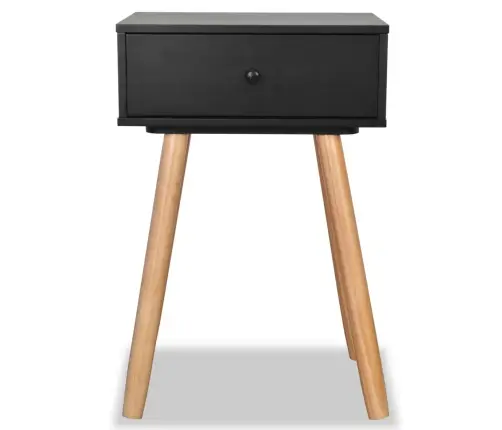 Naktsgaldiņi, 2 Gab., 40X30X61 Cm, Priedes Masīvkoks, Melni Vidaxl