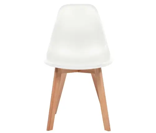 Söögitoolid 6 Tk, Valge, Plast